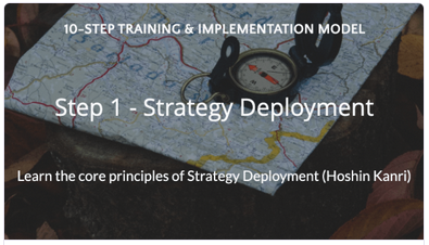 Step 1 - Strategy Deployment or Hoshin Kanri in Lean Manufacturing