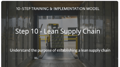 Step 10 - Lean Supply Chain, Lean Manufacturing