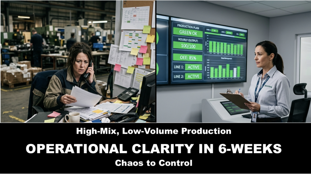 Operational Clarity in 6-Weeks - Chaos to Control for High-Mix, Low-Volume (HMLV) Production
